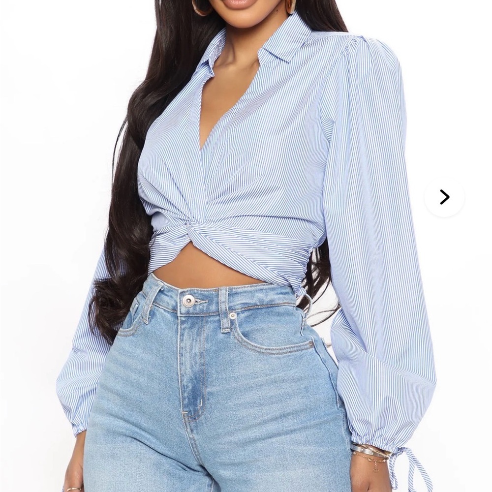 NEW with tags Fashion Nova Knot Playing Games Striped Top